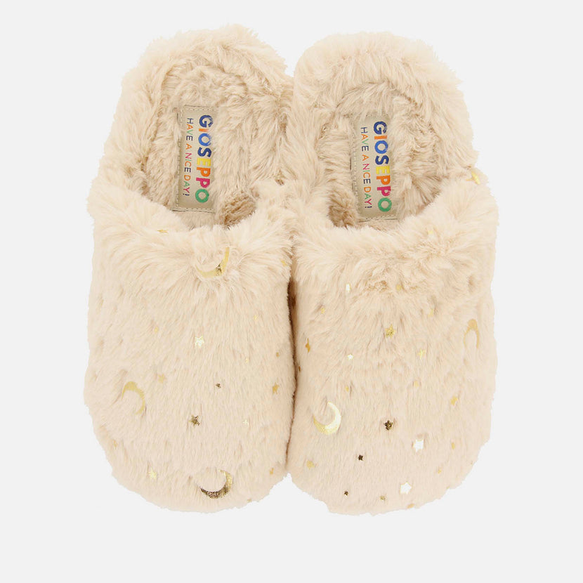 PLUSH SLIPPERS WITH STAR LETENYE