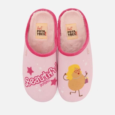 ZAPATILLAS DE CASA ROSA MENSAJE GLENVILLE