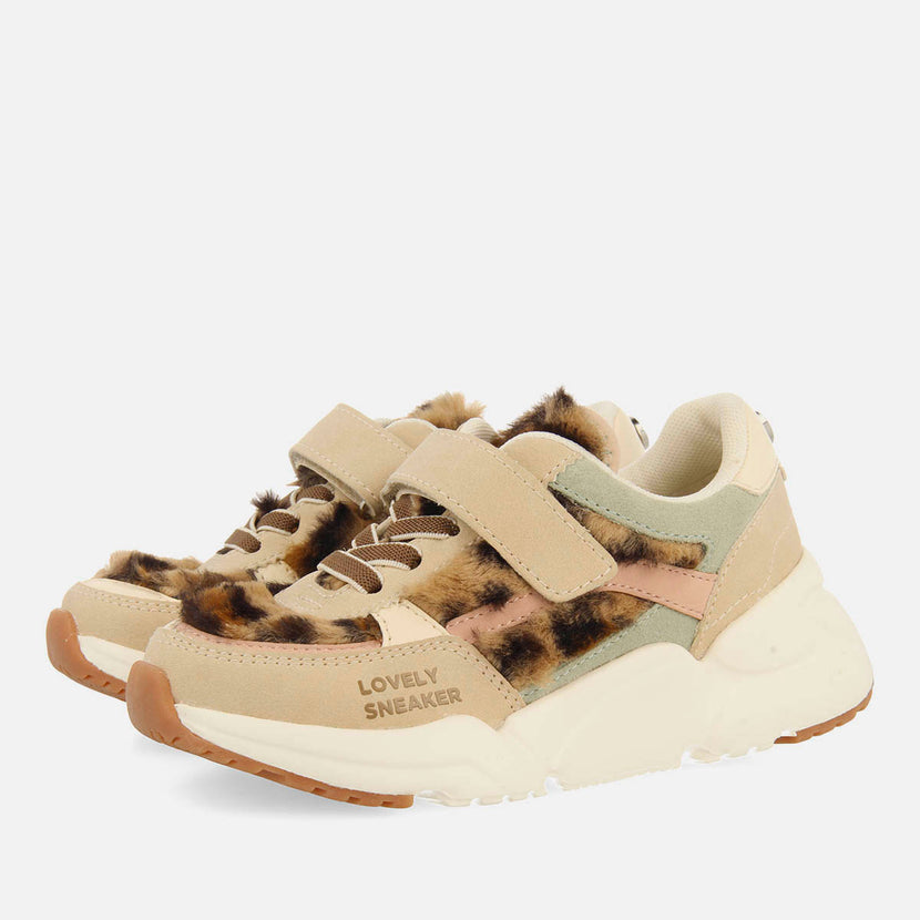 SNEAKERS PELO ESTAMPADO LEOPARDO LIPANY