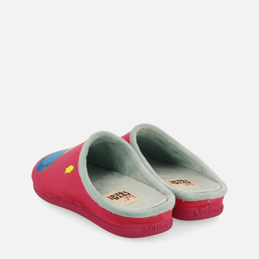 ZAPATILLAS DE CASA ROSA MENSAJE BENDORF