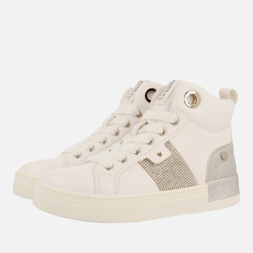 SNEAKERS ABOTINADAS GLITTER Y STRASS RUDME