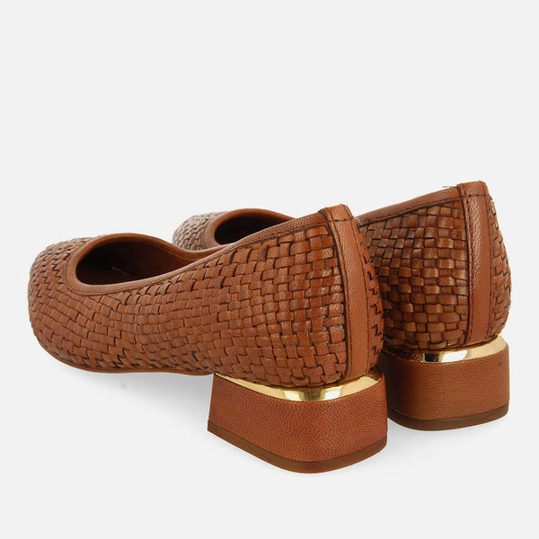 ZAPATOS DE SALÓN TRENZADO PIEL KOMADI