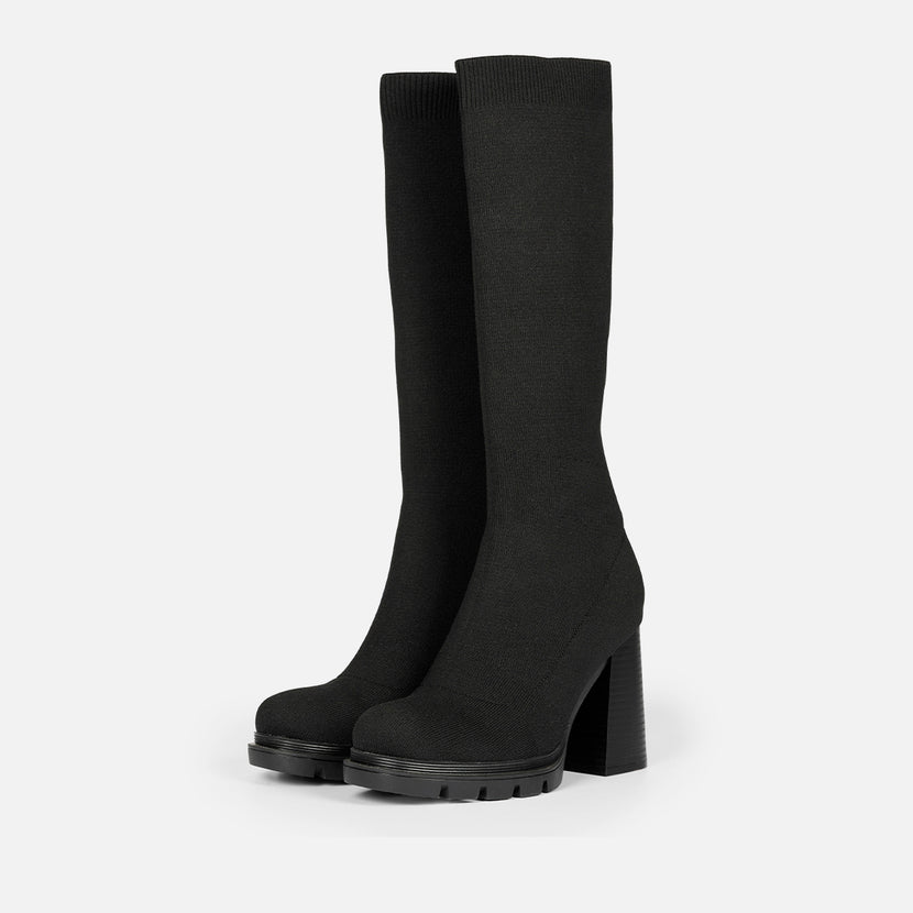 BOTAS ALTAS TIPO CALCETÍN TACÓN Y SUELA TRACK LAURENS