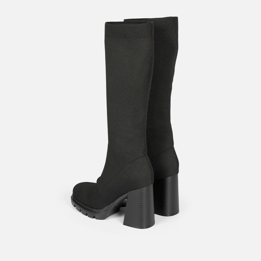 BOTAS ALTAS TIPO CALCETÍN TACÓN Y SUELA TRACK LAURENS