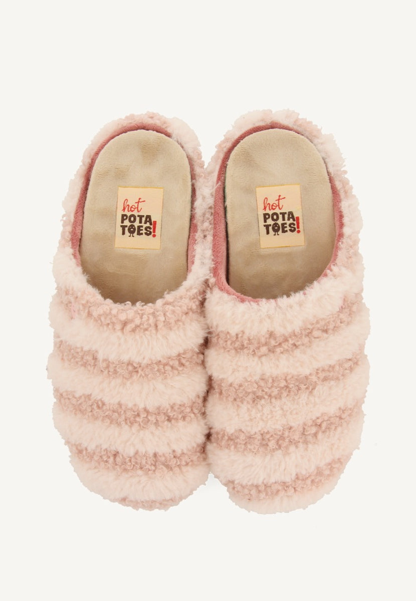 ZAPATILLAS DE CASA RAYAS PELO SKARUP