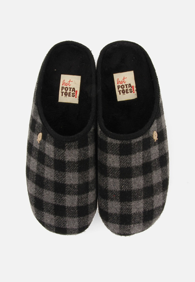ZAPATILLAS DE CASA ESTAMPADO CUADROS SAVANNAH