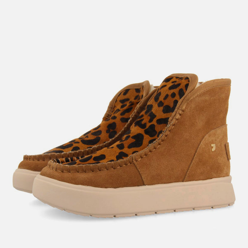 STIVALI AUSTRALIANI IN PELLE CON STAMPA LEOPARDO PACECO