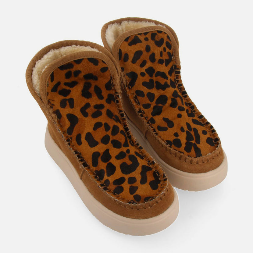STIVALI AUSTRALIANI IN PELLE CON STAMPA LEOPARDO PACECO