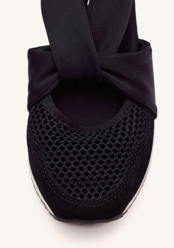 OPEN LEATHER WEDGE RAFFIA SNEAKERS DARLINGTON