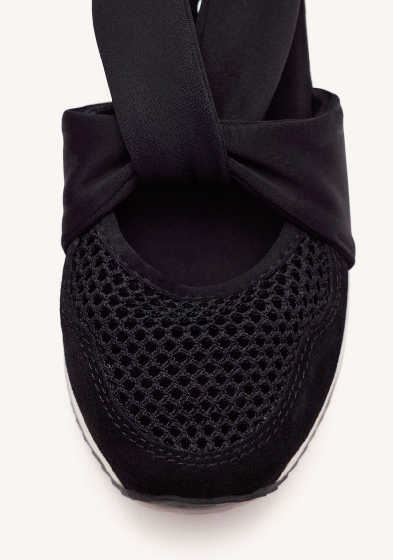 OPEN LEATHER WEDGE RAFFIA SNEAKERS DARLINGTON