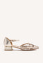 LEATHER HEEL STRAPPY BALLET FLATS FLETCHER