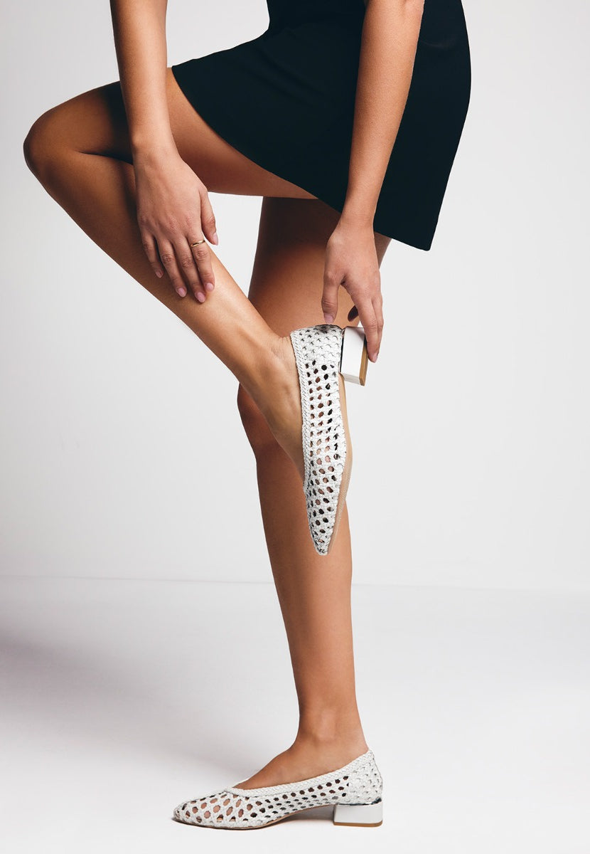 SCARPE DECOLLETE PELLE INTRECCIATA EASTHAM