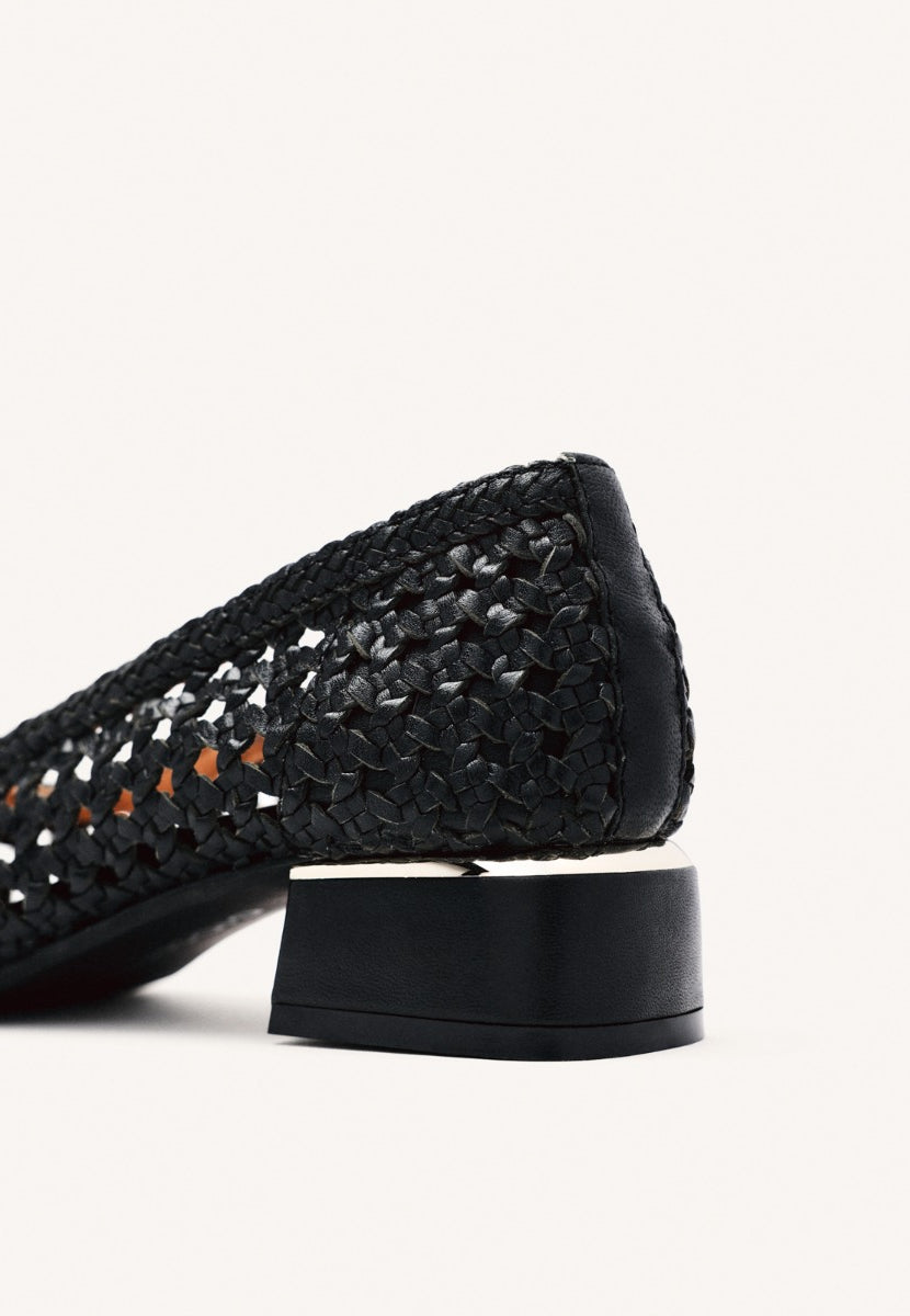 SCARPE DECOLLETE PELLE INTRECCIATA EASTHAM