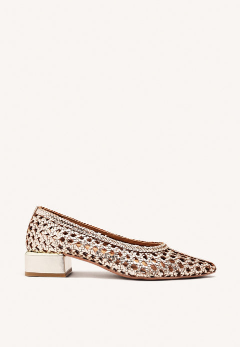 SCARPE DECOLLETE PELLE INTRECCIATA EASTHAM