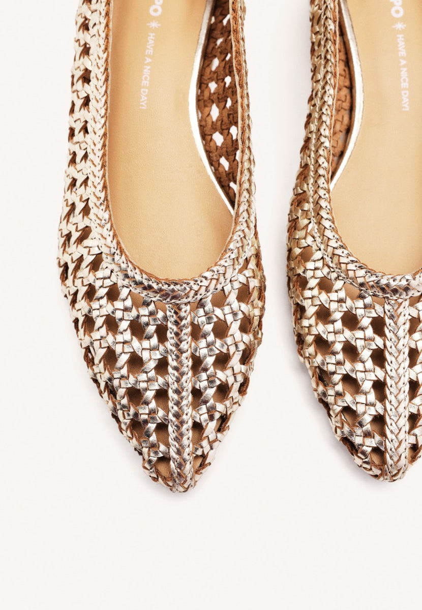 SCARPE DECOLLETE PELLE INTRECCIATA EASTHAM