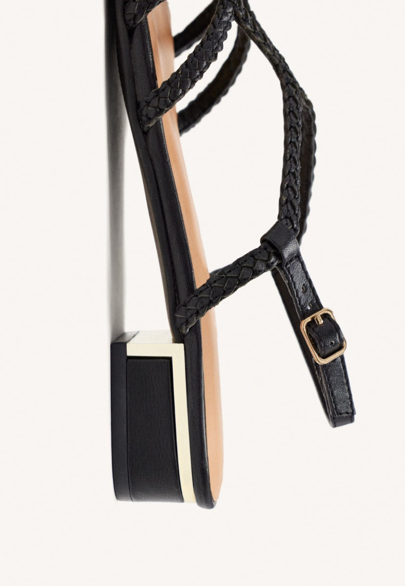 LEATHER HEEL SANDALS POWNAL