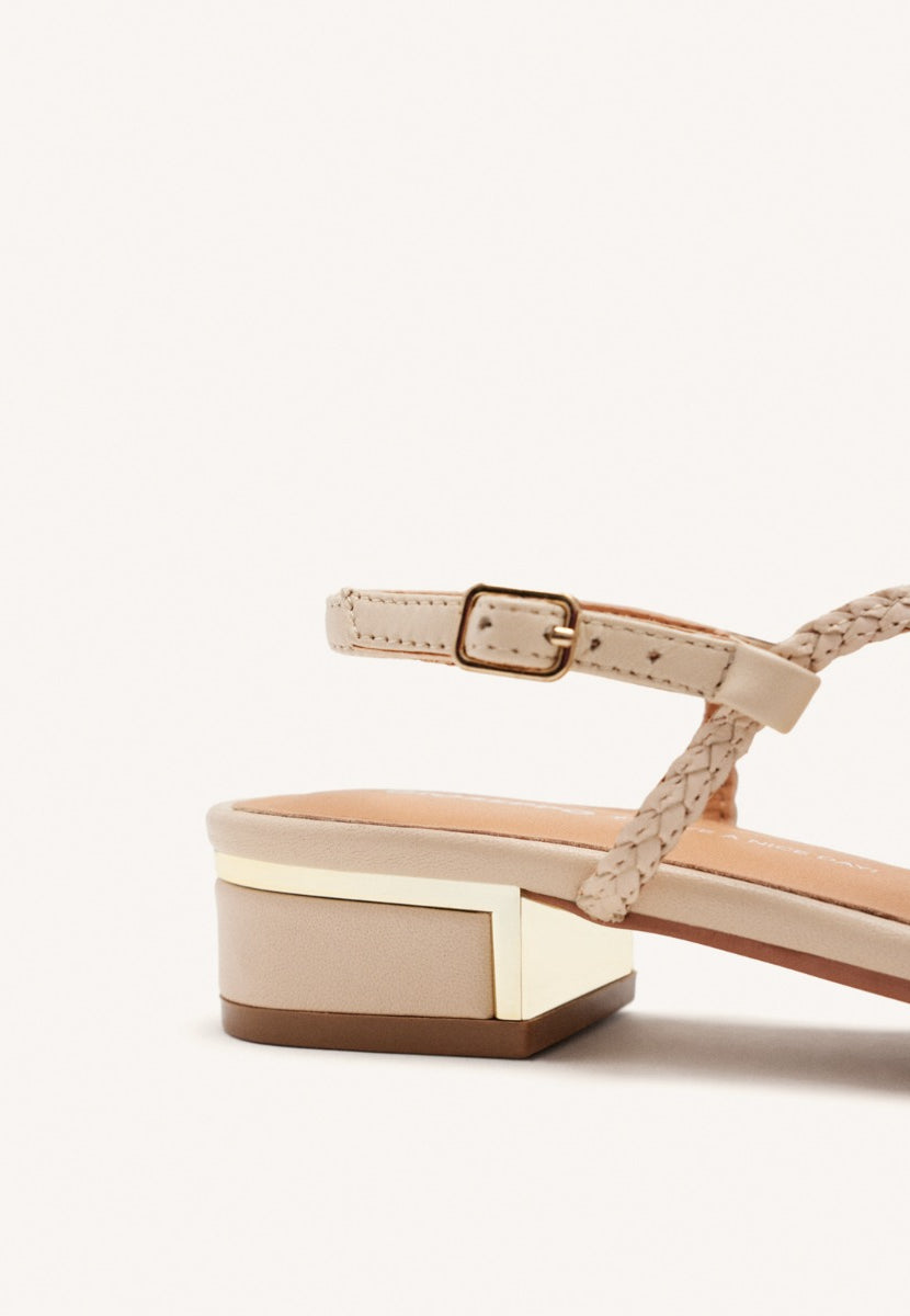 LEATHER HEEL SANDALS POWNAL