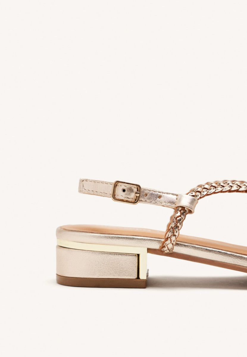 LEATHER HEEL SANDALS POWNAL