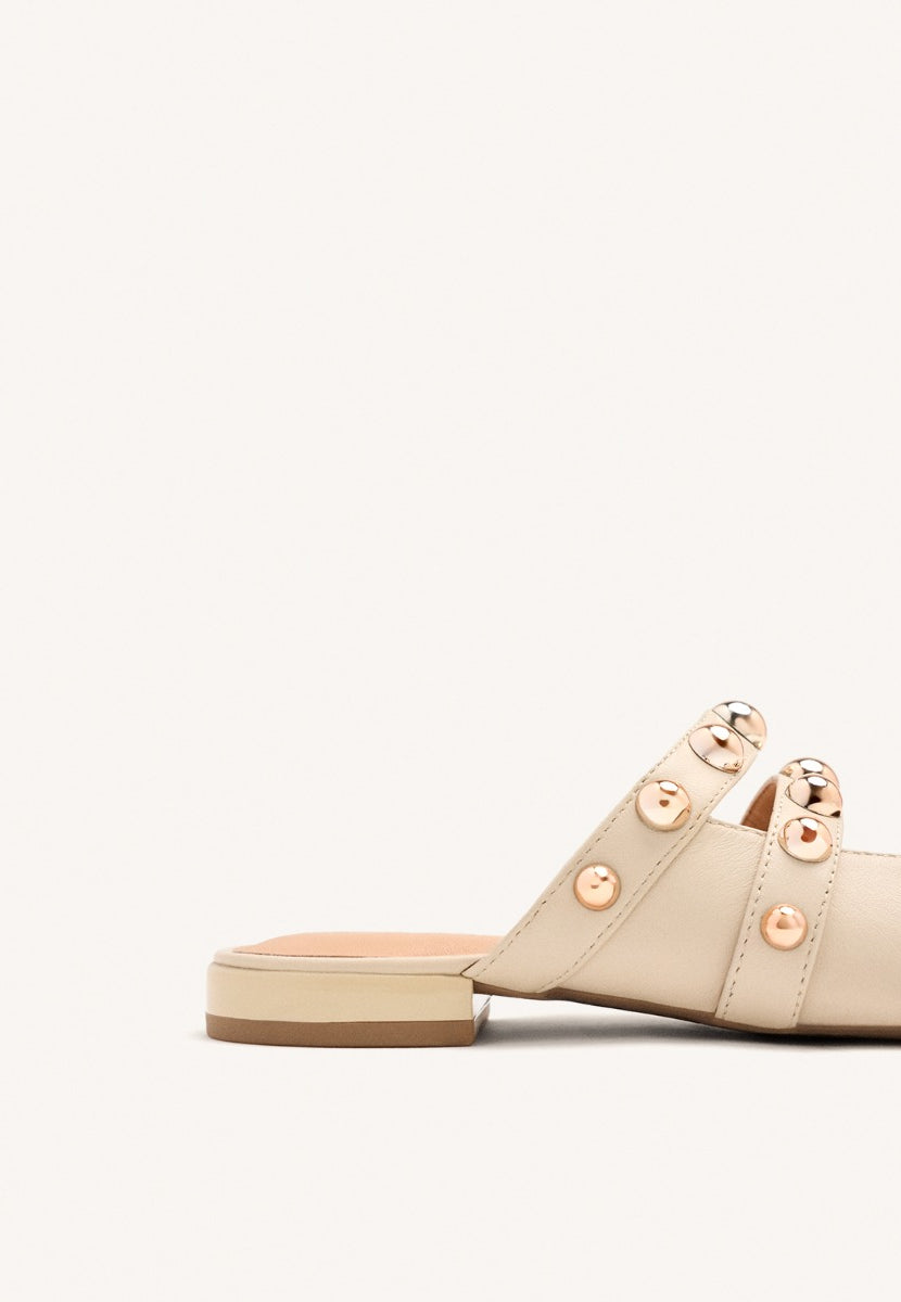 STUDDED LEATHER MULES AHNAPEE