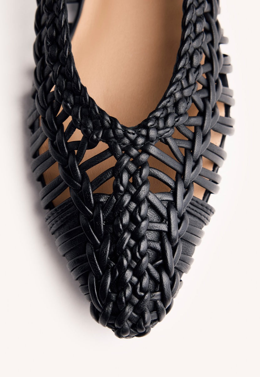 BRAIDED LEATHER BALLET FLATS FAYSTON