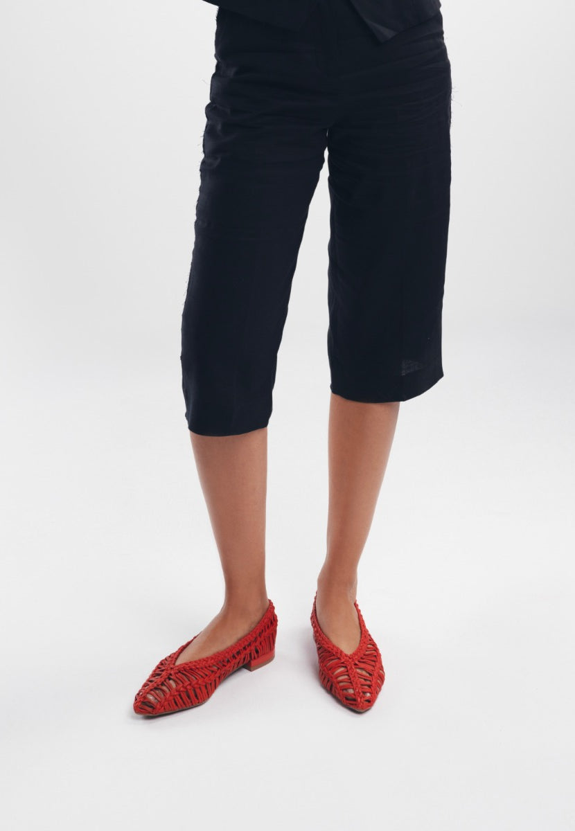 BRAIDED LEATHER BALLET FLATS FAYSTON