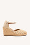 ESPADRILLAS PELLE RICAMATA E ZEPPA IN RAFIA BENNETT