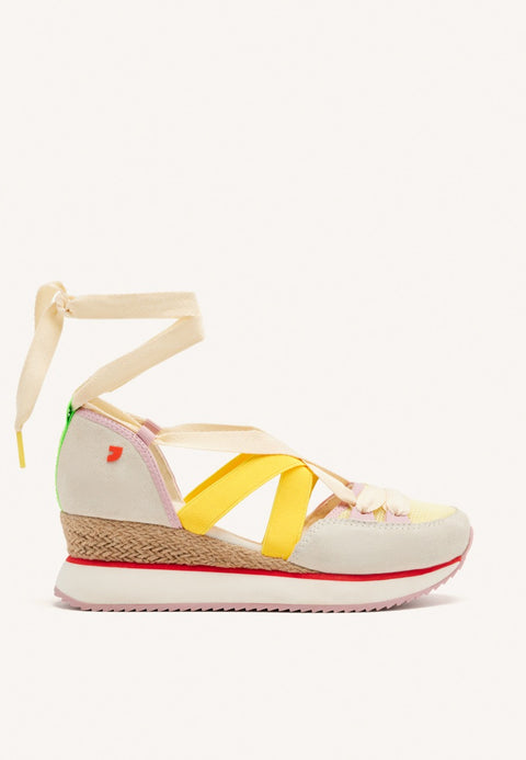 RAFFIA WEDGE LEATHER SPORTY SANDALS HINESBURG