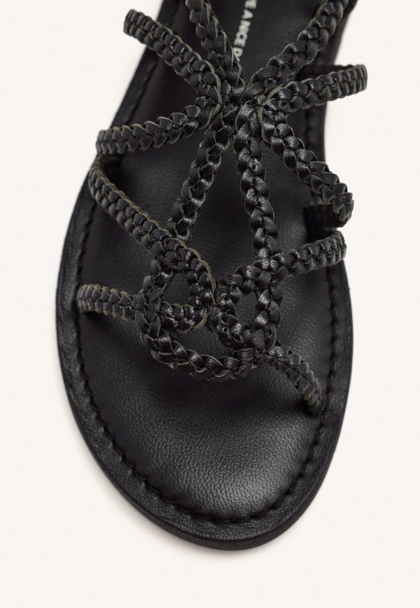 SANDALI BASSI PELLE INTRECCIATA ORLAND