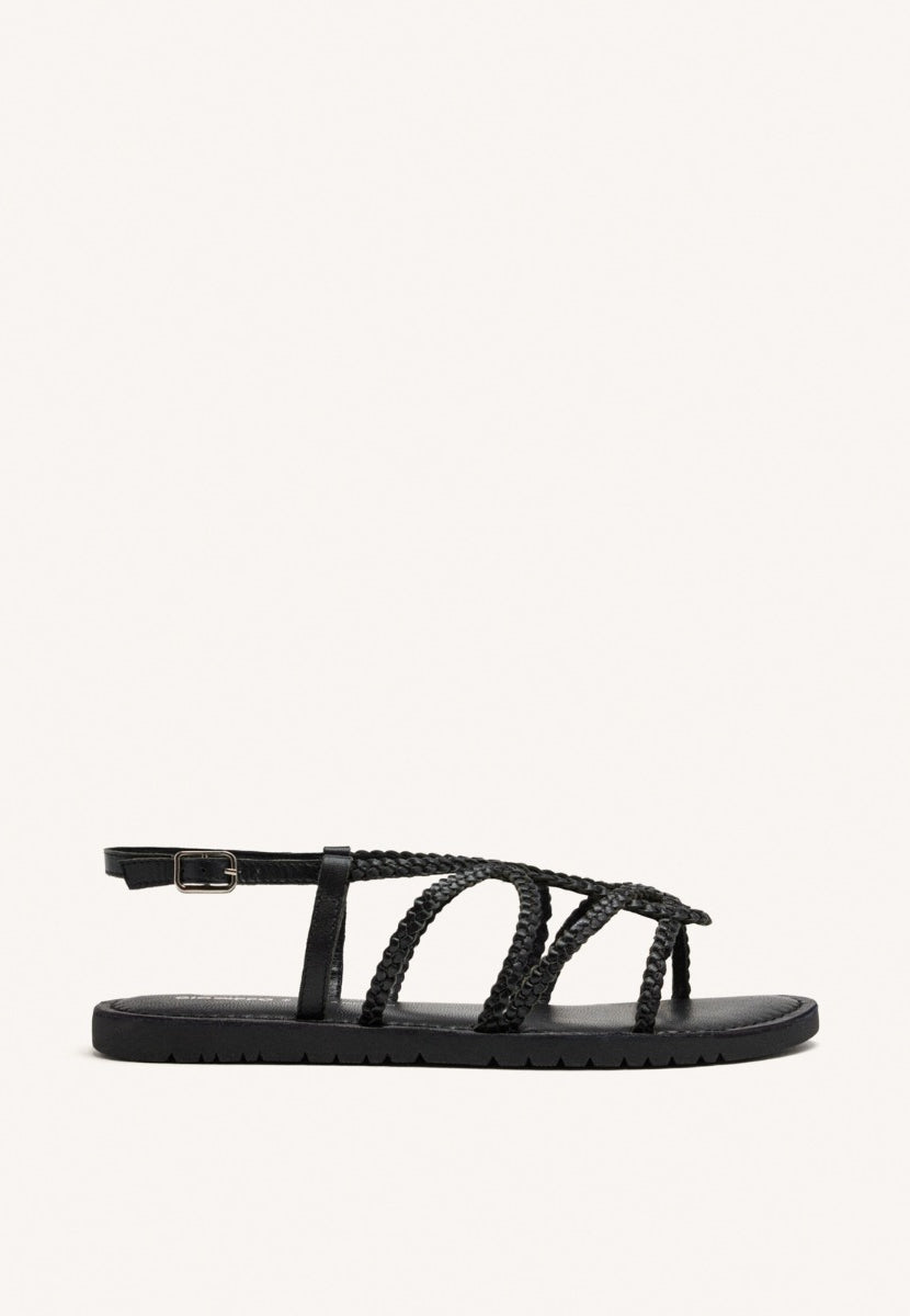SANDALI BASSI PELLE INTRECCIATA ORLAND