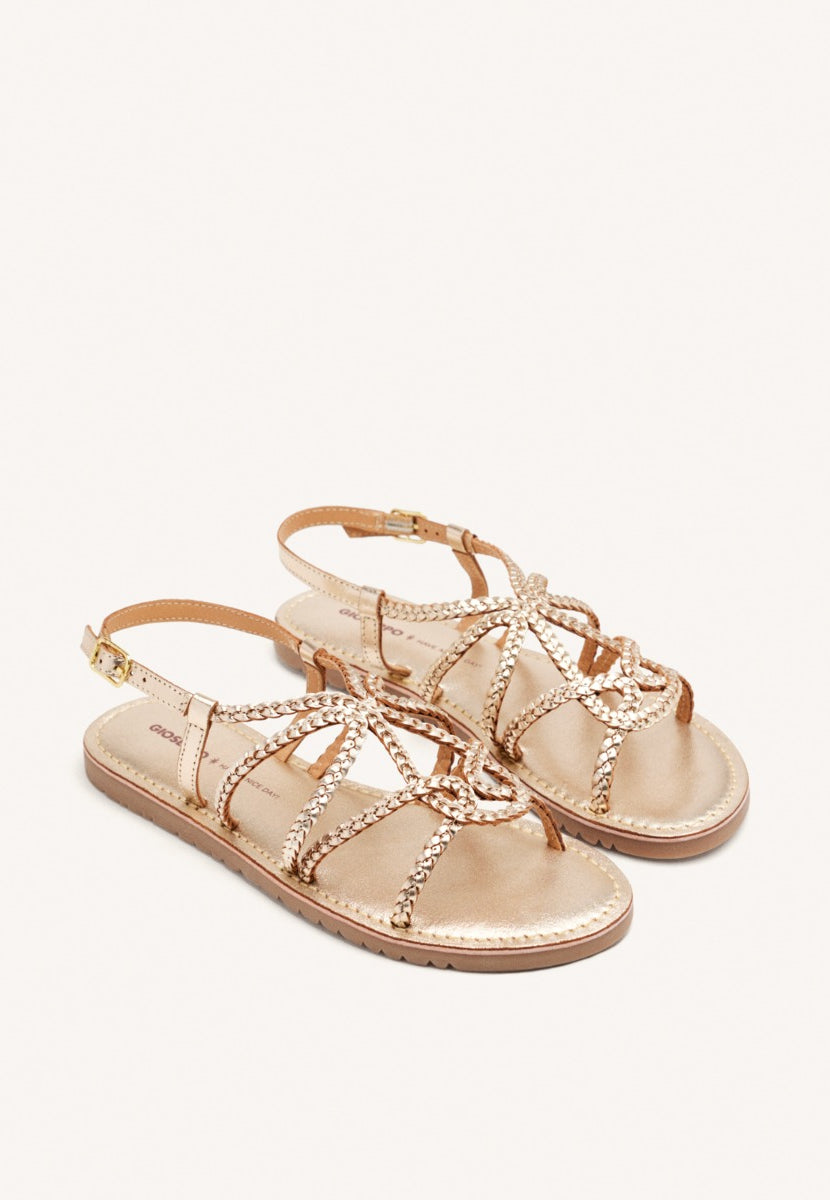 SANDALI BASSI PELLE INTRECCIATA ORLAND