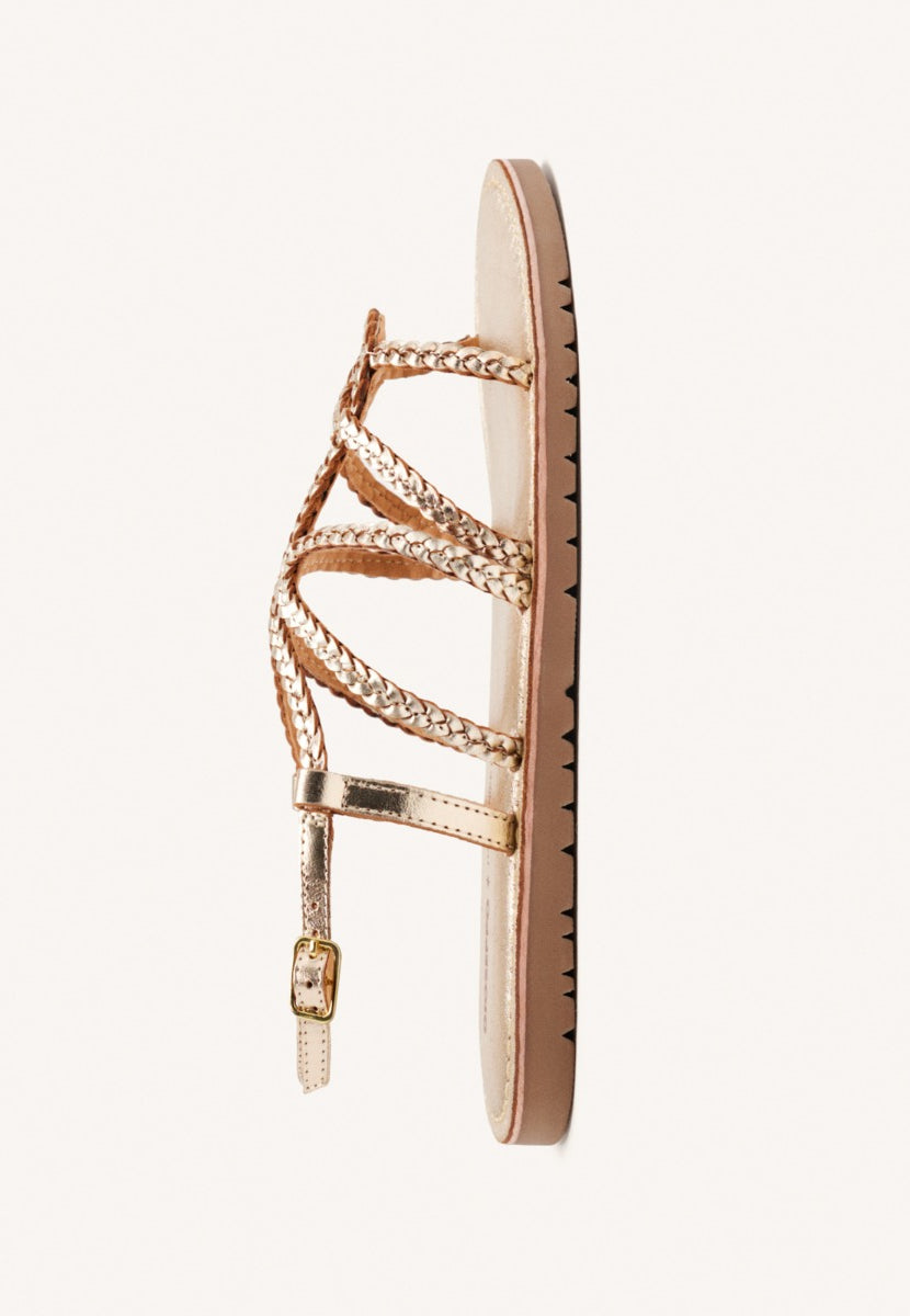 SANDALI BASSI PELLE INTRECCIATA ORLAND