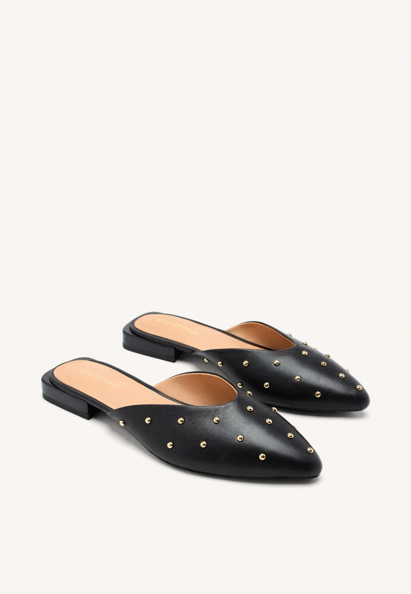 LEATHER STUDDED MULES LANARK