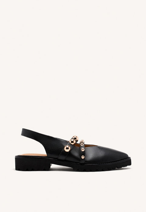 LEATHER STUDDED MULES BARTLETT
