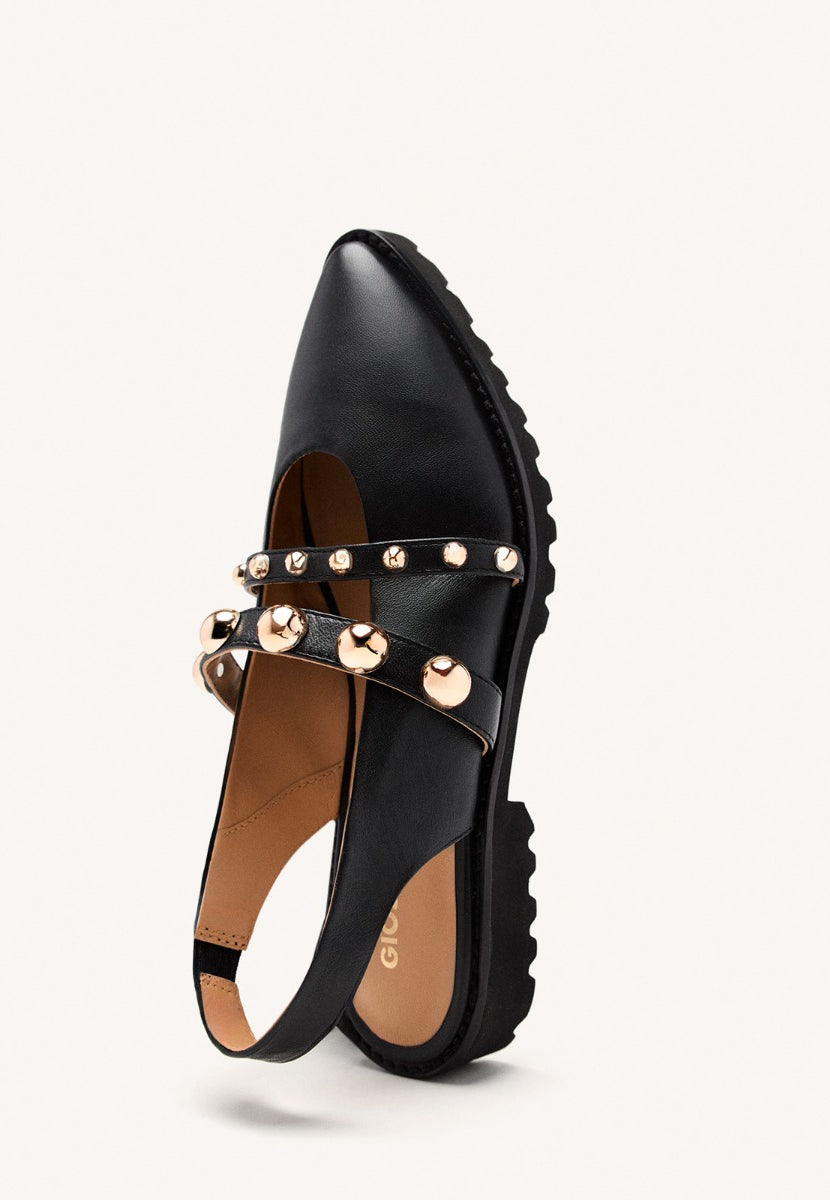 LEATHER STUDDED MULES BARTLETT