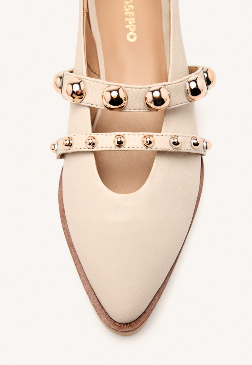 LEATHER STUDDED MULES BARTLETT