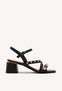 LEATHER STUDDED HEEL SANDALS ABINGTON