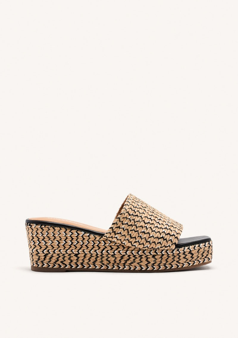 LEATHER WEDGE SANDALS EGREMONT