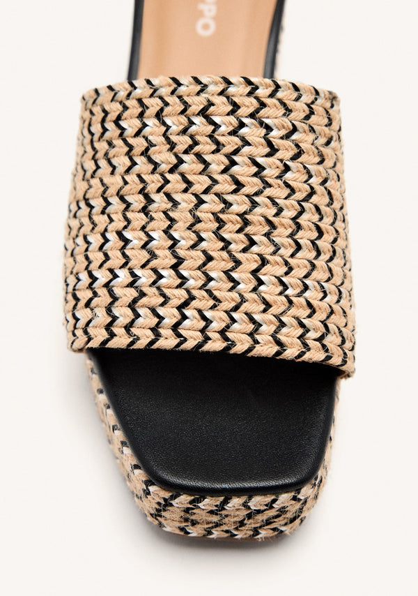 LEATHER WEDGE SANDALS EGREMONT