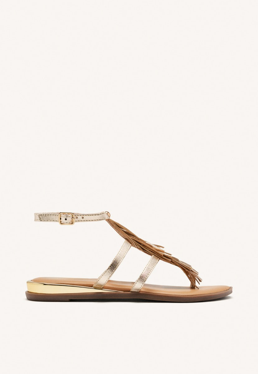 SANDALIAS GRIEGAS PIEL FLECOS SUNAPEE