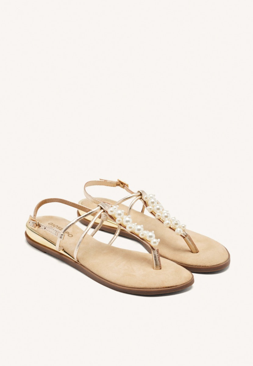 SANDALIAS GRIEGAS PERLAS PIEL KOSSUTH
