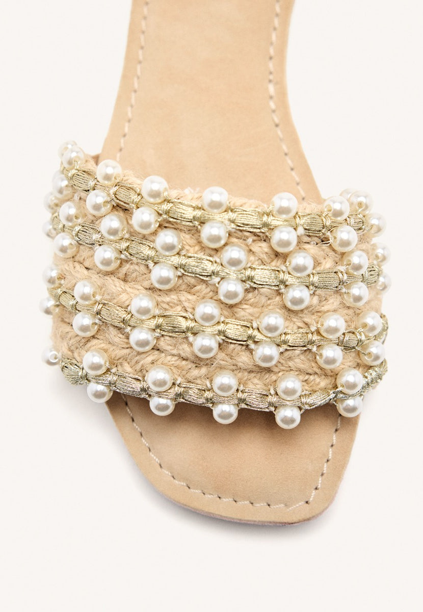 SANDALIAS PERLAS PIEL LANGDON