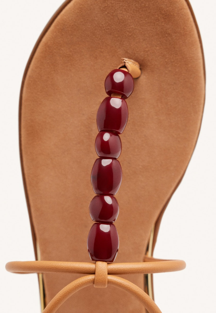 SANDALIAS GRIEGAS ABALORIOS PIEL MILLVILLE