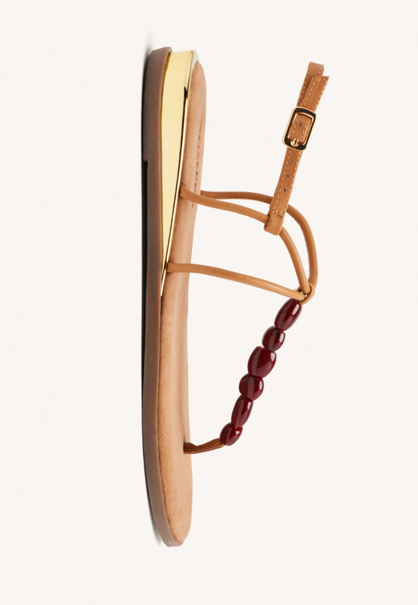 SANDALIAS GRIEGAS ABALORIOS PIEL MILLVILLE