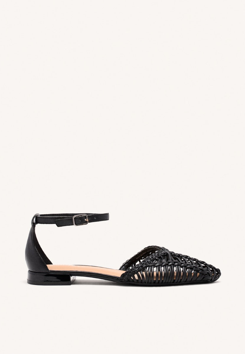BRAIDED LEATHER BALLET FLATS BINGHAM