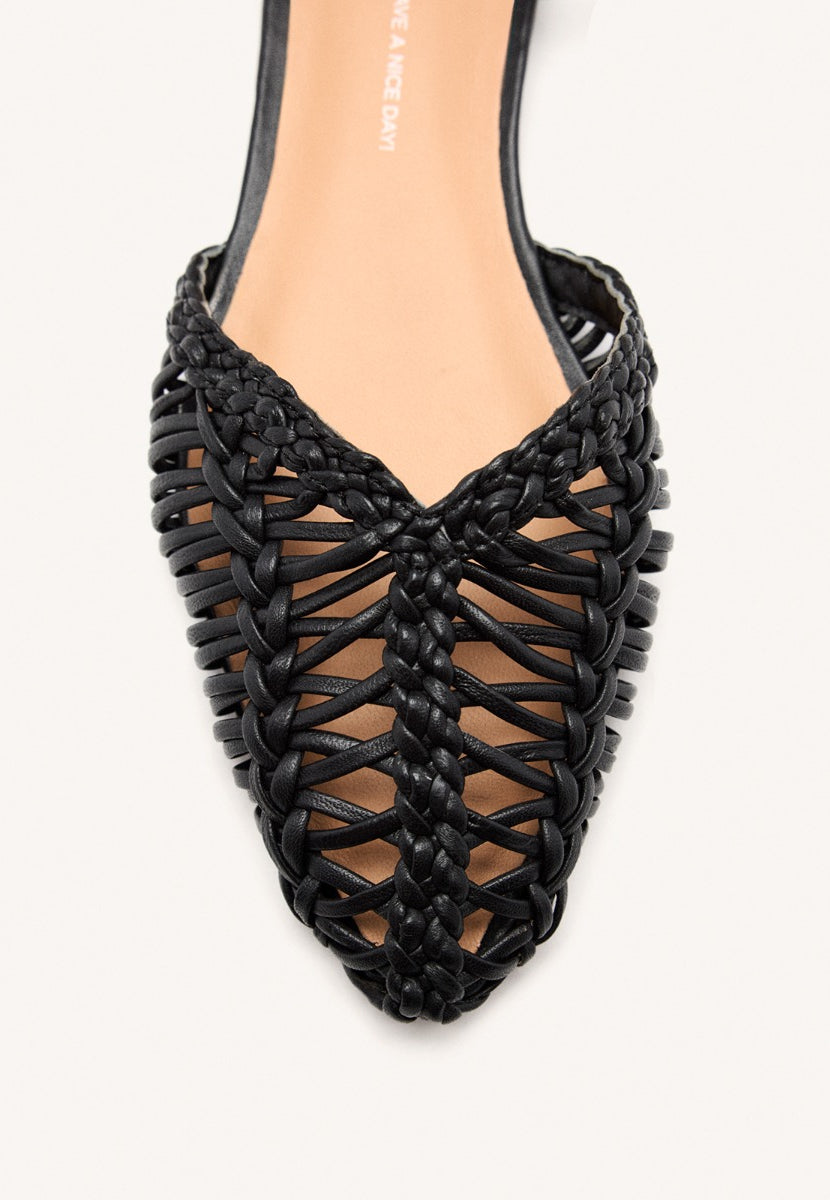 BRAIDED LEATHER BALLET FLATS BINGHAM
