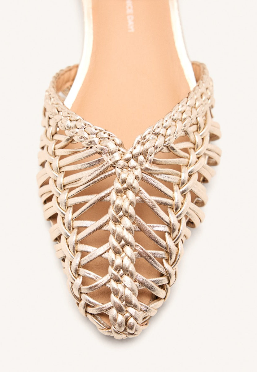 BRAIDED LEATHER BALLET FLATS BINGHAM