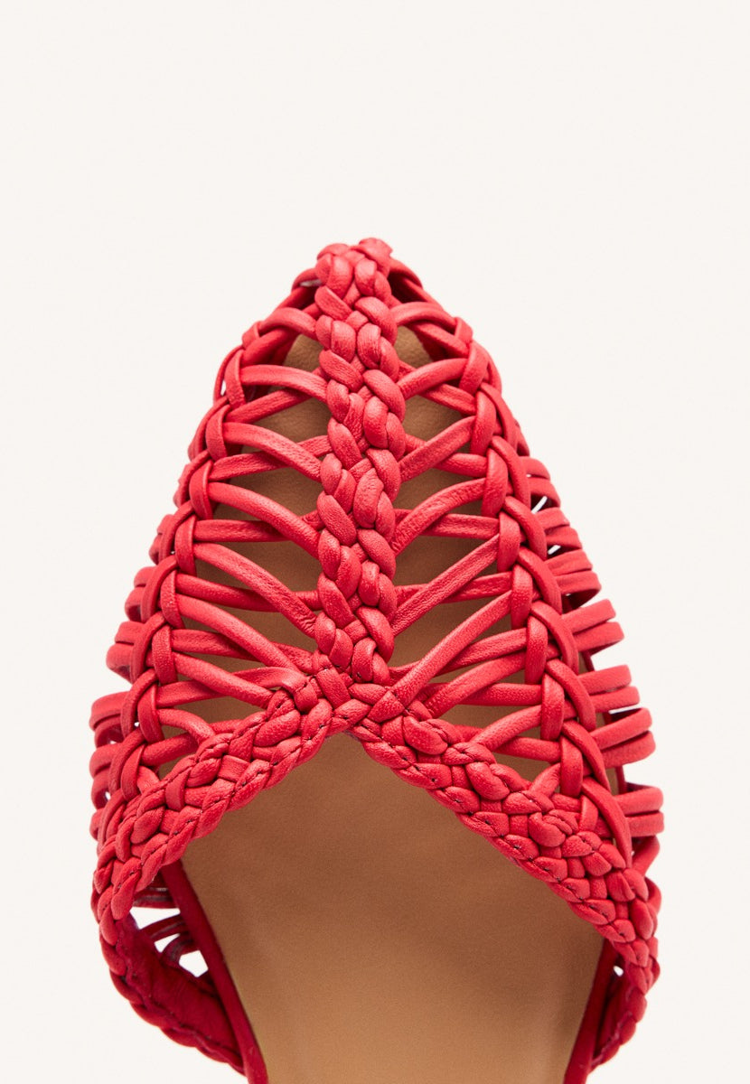 BRAIDED LEATHER BALLET FLATS BINGHAM