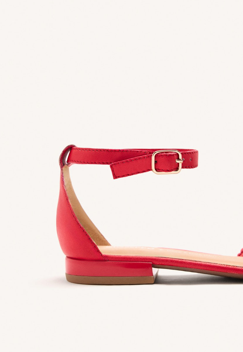 BRAIDED LEATHER BALLET FLATS BINGHAM