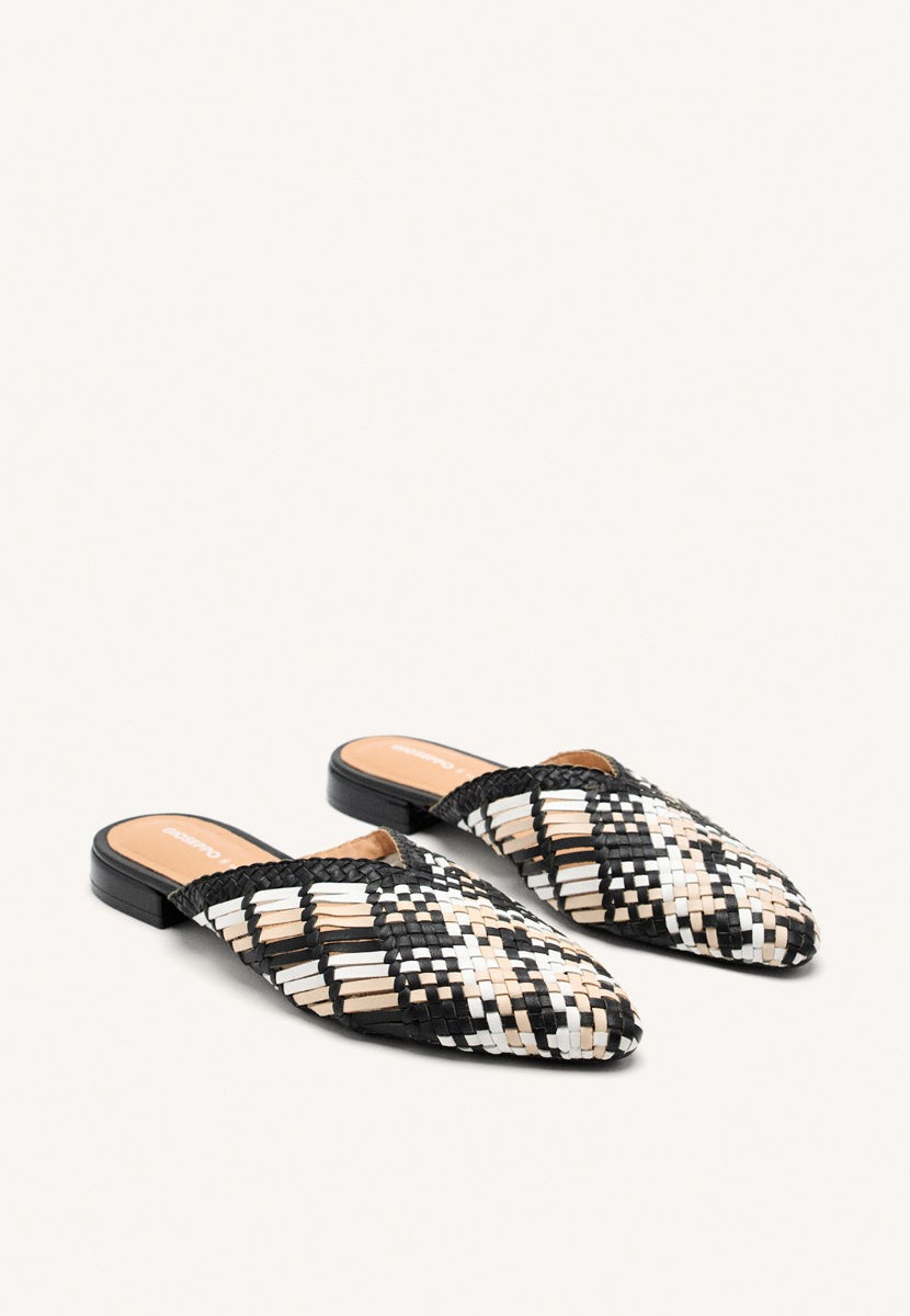 BRAIDED LEATHER MULES LAGRANGE