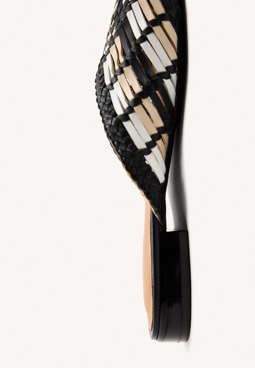 BRAIDED LEATHER MULES LAGRANGE